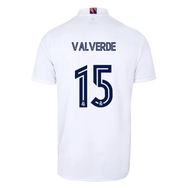 Camiseta Real Madrid Primera Equipación NO.15 Valverde 2020-2021 Blanco